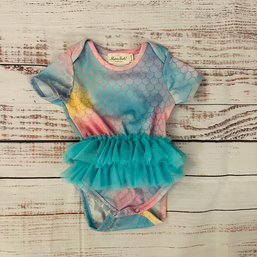 Mermaid Vibes Baby Onesie with Tutu